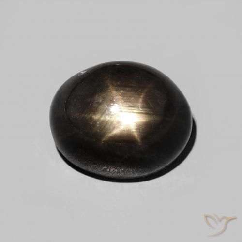 6.28ct Naturale Nero Zaffiro stellato, Ovale, Opaco