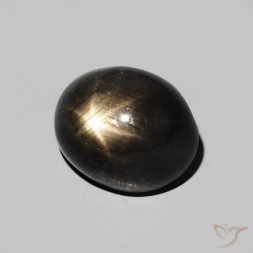 Zaffiro stellato Nero naturale da 6.28 ct, Ovale, Opaco