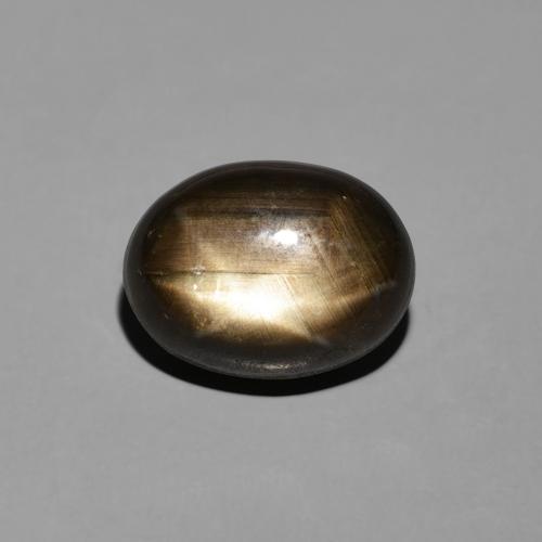 5.94ct Naturale Nero Zaffiro stellato, Ovale, Opaco
