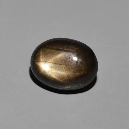 Zaffiro stellato Nero naturale da 5.94 ct, Ovale, Opaco