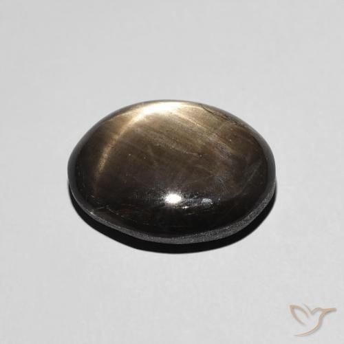 Zaffiro stellato Nero naturale da 4.38 ct, Ovale, Opaco