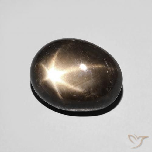 Zaffiro stellato Nero naturale da 5.51 ct, Ovale, Opaco