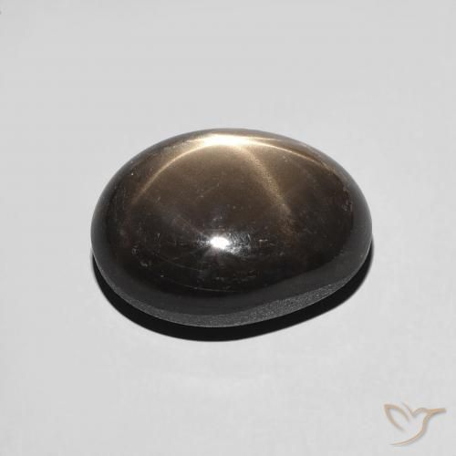 Zaffiro stellato Nero naturale da 5.51 ct, Ovale, Opaco