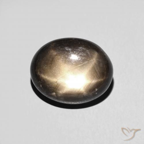 4.45ct Naturale Nero Zaffiro stellato, Ovale, Opaco