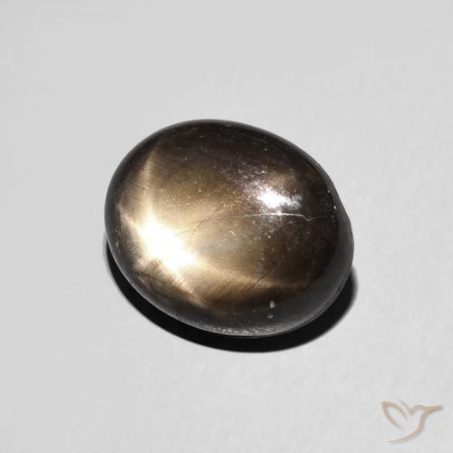 Zaffiro stellato Nero naturale da 4.45 ct, Ovale, Opaco