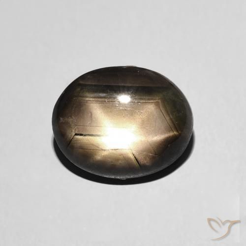 3.97ct Naturale Nero Zaffiro stellato, Ovale, Opaco