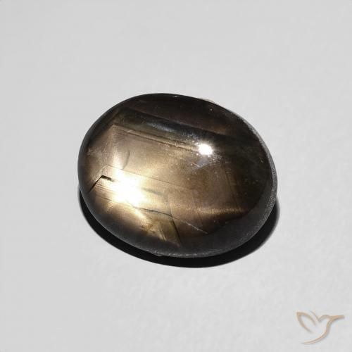 Zaffiro stellato Nero naturale da 3.97 ct, Ovale, Opaco