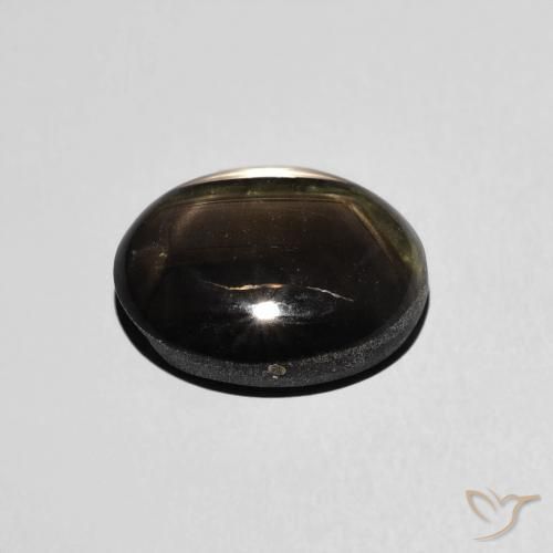 Zaffiro stellato Nero naturale da 3.97 ct, Ovale, Opaco