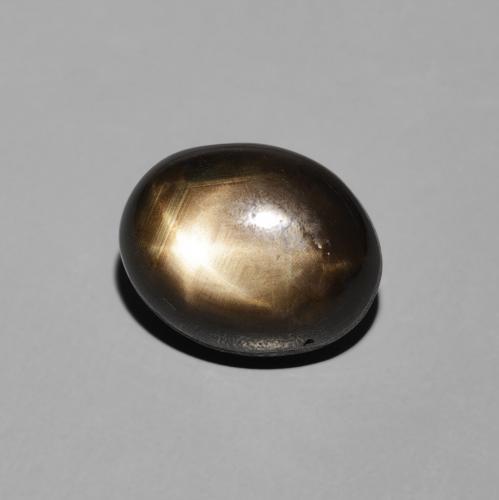 Zaffiro stellato Nero naturale da 4.38 ct, Ovale, Opaco