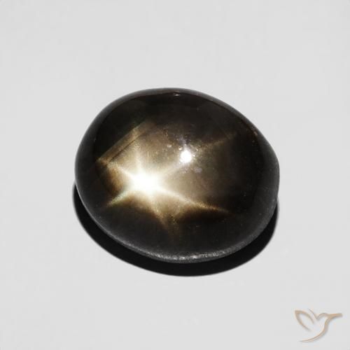 Zaffiro stellato Nero naturale da 2.77 ct, Ovale, Opaco