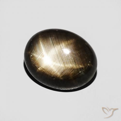 Zaffiro stellato Nero naturale da 2.36 ct, Ovale, Opaco