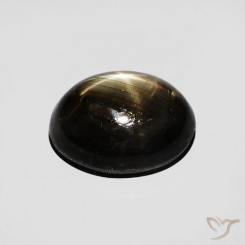 Zaffiro stellato Nero naturale da 4.67 ct, Ovale, Opaco