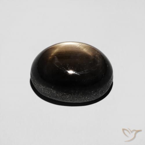 Zaffiro stellato Nero naturale da 4.91 ct, Ovale, Opaco
