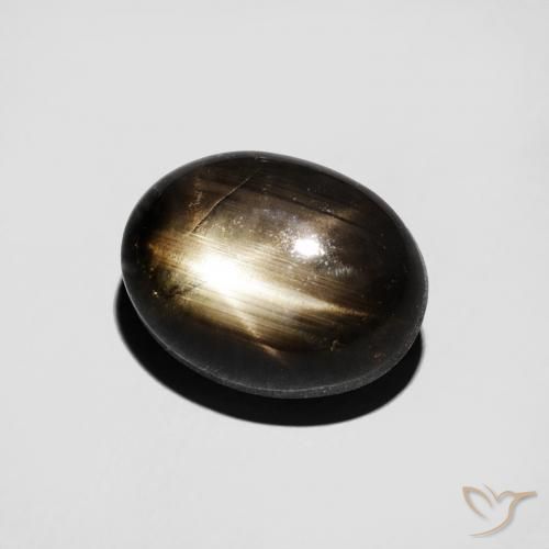 Zaffiro stellato Nero naturale da 4.30 ct, Ovale, Opaco