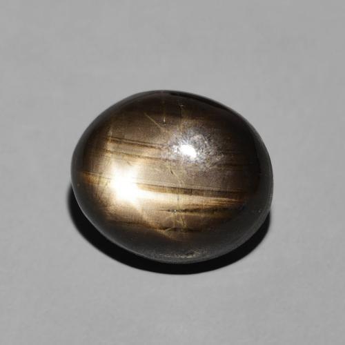 Zaffiro stellato Nero naturale da 4.23 ct, Ovale, Opaco