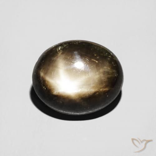 5.09ct Naturale Nero Zaffiro stellato, Ovale, Opaco
