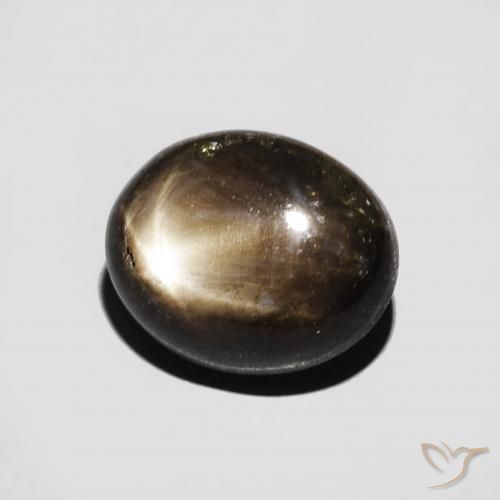 Zaffiro stellato Nero naturale da 5.09 ct, Ovale, Opaco