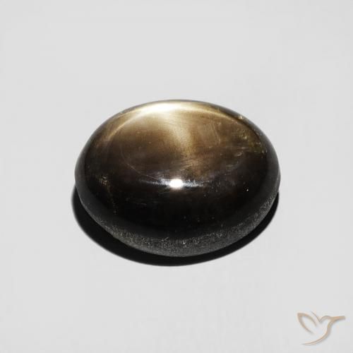 Zaffiro stellato Nero naturale da 5.09 ct, Ovale, Opaco