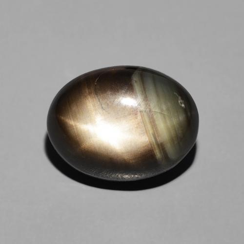 5.17ct Naturale Nero Zaffiro stellato, Ovale, Opaco