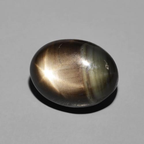 Zaffiro stellato Nero naturale da 5.17 ct, Ovale, Opaco