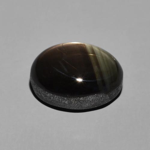 Zaffiro stellato Nero naturale da 5.17 ct, Ovale, Opaco