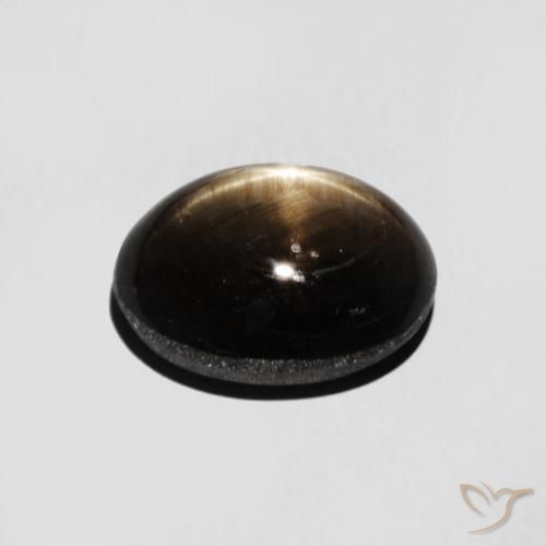Zaffiro stellato Nero naturale da 3.16 ct, Ovale, Opaco