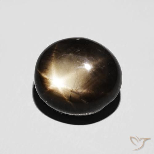 Zaffiro stellato Nero naturale da 4.70 ct, Ovale, Opaco
