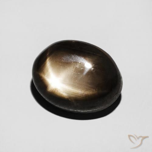 Zaffiro stellato Nero naturale da 3.50 ct, Ovale, Opaco
