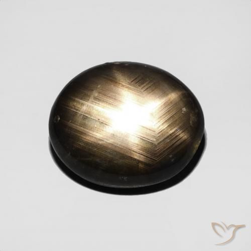4.35ct Naturale Nero Zaffiro stellato, Ovale, Opaco