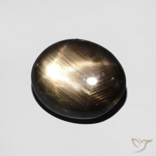 Zaffiro stellato Nero naturale da 4.35 ct, Ovale, Opaco