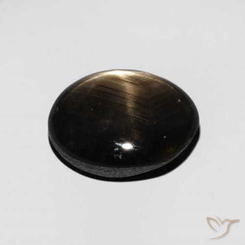 Zaffiro stellato Nero naturale da 4.35 ct, Ovale, Opaco