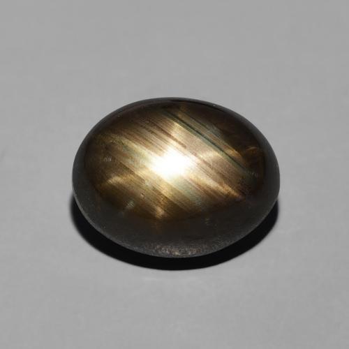 Zaffiro stellato Nero naturale da 4.06 ct, Ovale, Opaco