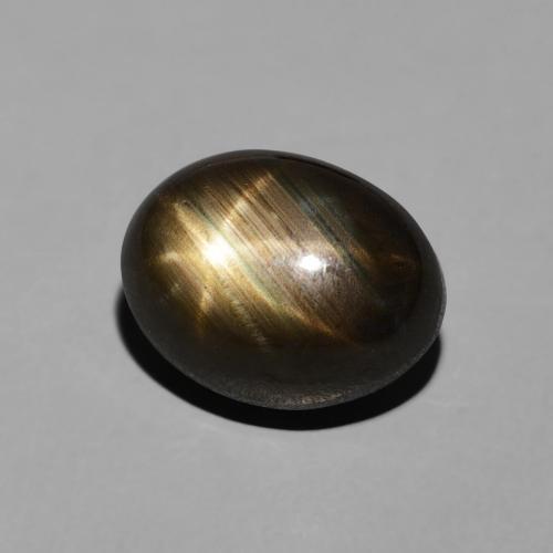 Zaffiro stellato Nero naturale da 4.06 ct, Ovale, Opaco