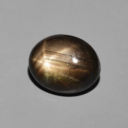 Zaffiro stellato Nero naturale da 4.70 ct, Ovale, Opaco