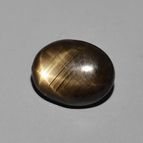 Zaffiro stellato Nero naturale da 4.00 ct, Ovale, Opaco