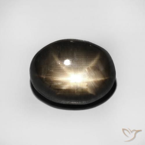 5.13ct Naturale Nero Zaffiro stellato, Ovale, Opaco