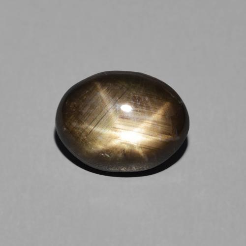 3.34ct Naturale Nero Zaffiro stellato, Ovale, Opaco
