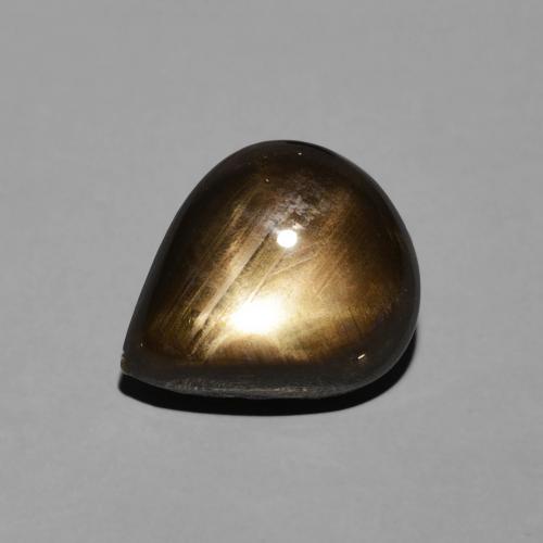 3.95ct Naturale Nero Zaffiro stellato, Forma a pera, Opaco