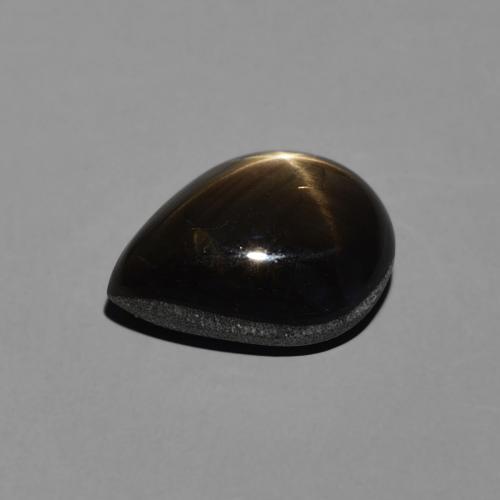 Zaffiro stellato Nero naturale da 3.64 ct, Forma a pera, Opaco