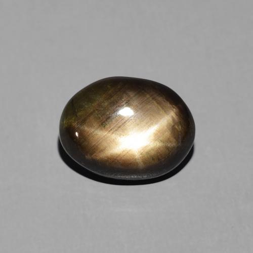 Zaffiro stellato Nero naturale da 3.19 ct, Ovale, Opaco