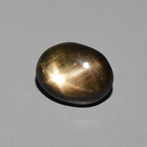 Zaffiro stellato Nero naturale da 3.19 ct, Ovale, Opaco