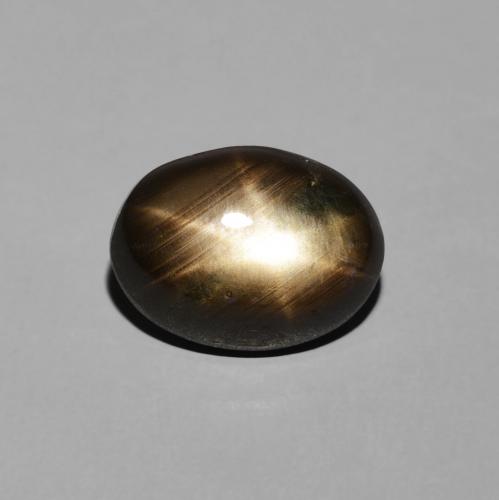 3.42ct Naturale Nero Zaffiro stellato, Ovale, Opaco