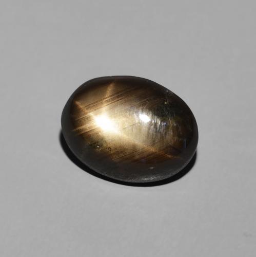 Zaffiro stellato Nero naturale da 3.42 ct, Ovale, Opaco