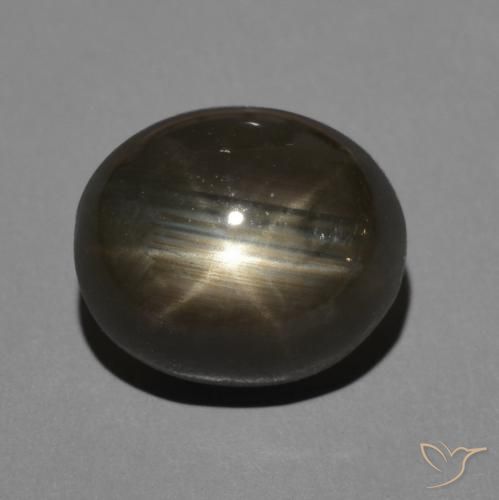 3.95ct Naturale Nero Zaffiro stellato, Ovale, Opaco