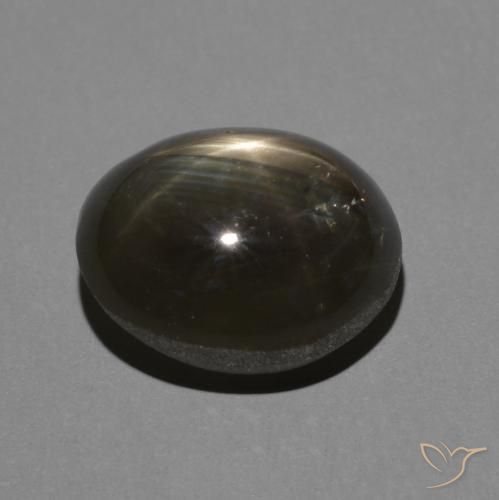 Zaffiro stellato Nero naturale da 3.95 ct, Ovale, Opaco