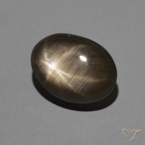 Zaffiro stellato Nero naturale da 2.47 ct, Ovale, Opaco