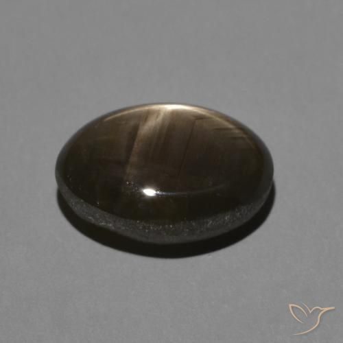 Zaffiro stellato Nero naturale da 2.47 ct, Ovale, Opaco
