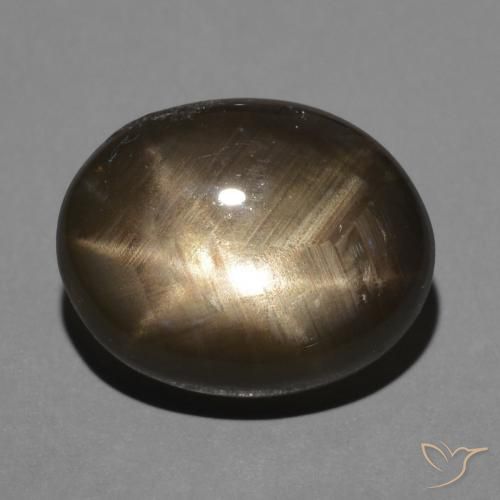 3.70ct Naturale Nero Zaffiro stellato, Ovale, Opaco
