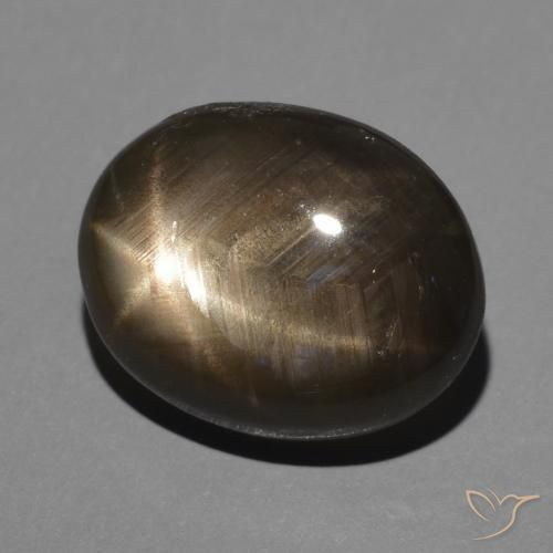Zaffiro stellato Nero naturale da 3.70 ct, Ovale, Opaco