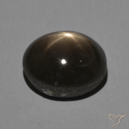 Zaffiro stellato Nero naturale da 4.27 ct, Ovale, Opaco